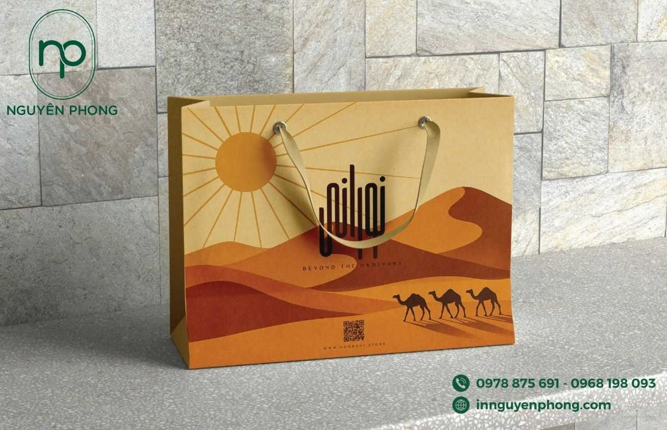 Mẫu túi giấy du lịch truyền thống 